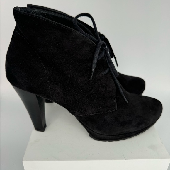 Paul green New York Lace Up Suede Ankle booties, Size 4.5 Black - Picture 1 of 10